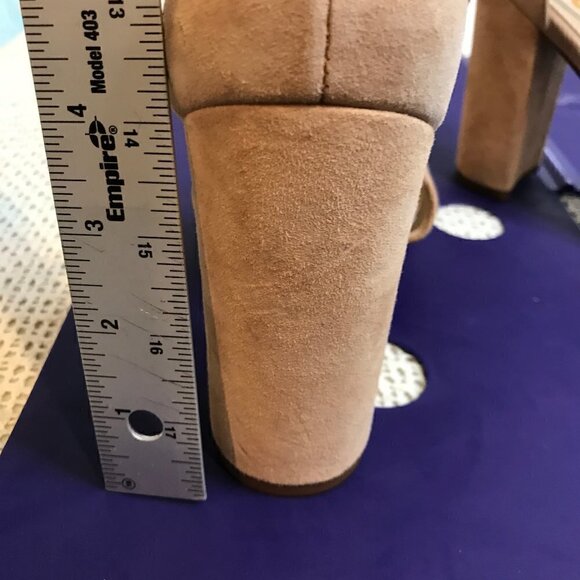 SAM EDELMAN YANCY BLOCK HEELS OATMEAL SUEDE SIZE 11 NEW - Picture 8 of 8